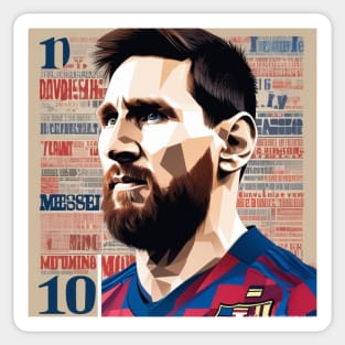 Leo Messi LM10 Tribute Futbol Soccer Gift Artwork Sticker